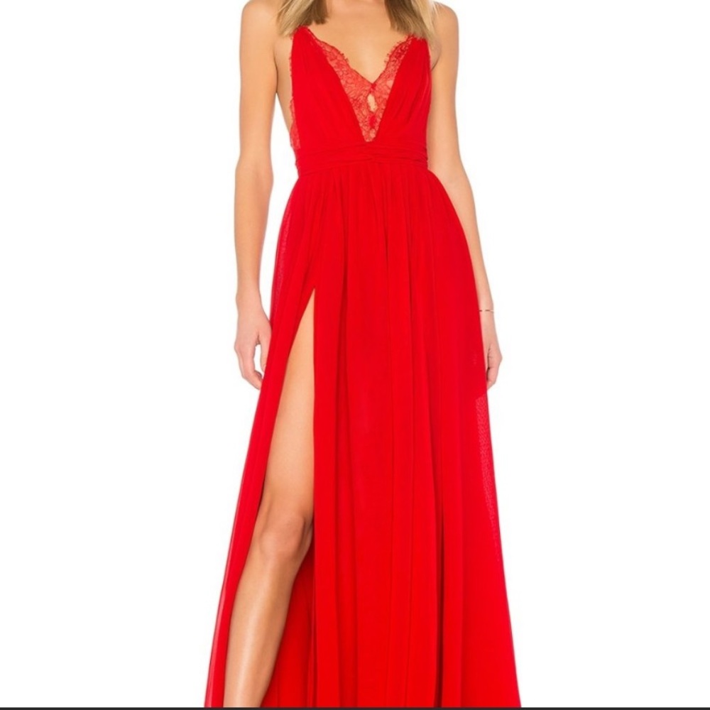Michael Costello x REVOLVE Justin Gown in Red